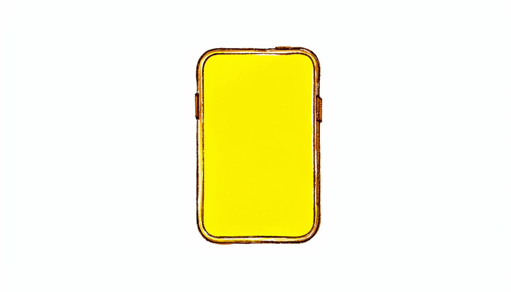 Hand-drawn ink sketch of an MKV file icon converting to an iPhone-shaped outline in amber